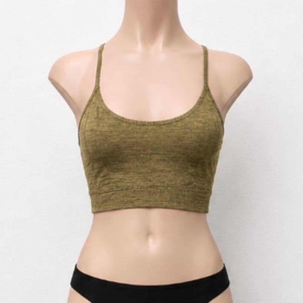 Joy Lab Olive Green Racer Back Spaghetti Strap Sports Bra Medium